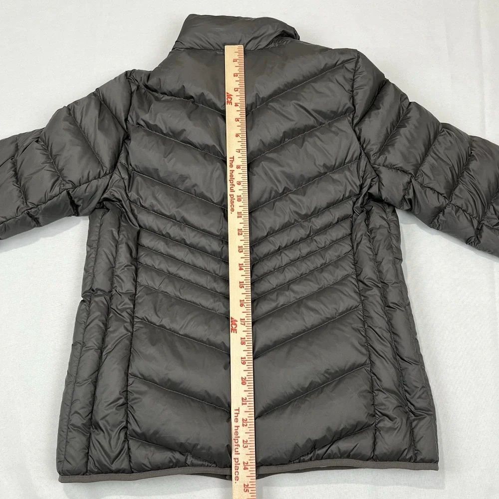 Abercrombie & Fitch Feather/Down Insulated Gray Jacket Women Medium Packable‎